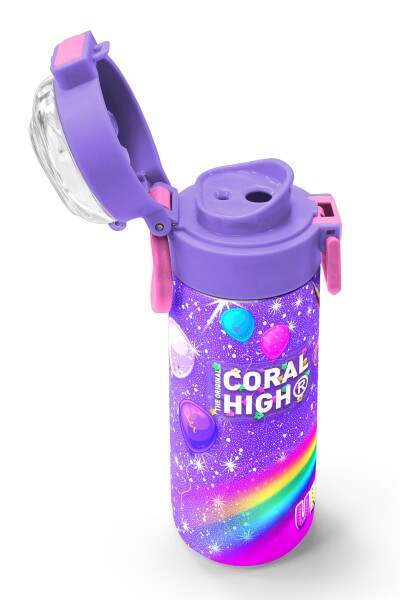 Coral High Kids Mor Unicorn Desenli Pipetli ve Direkt İçim Çelik Termos 500 ml 31837 - 6