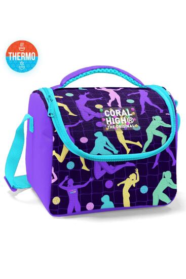 Coral High Kids Mor Voleybol Desenli Thermo Beslenme Çantası 11776 - Coral High KIDS