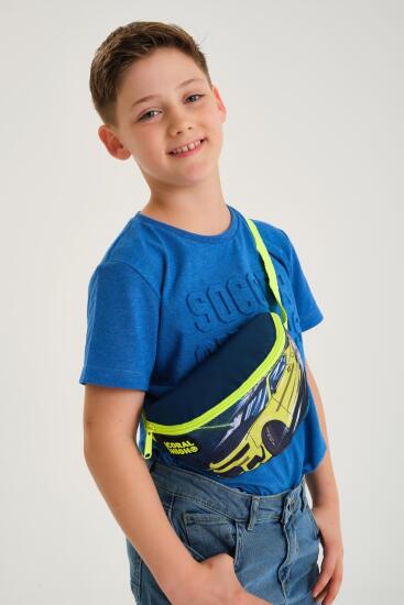 Coral High Kids Nefti Fosforlu Sarı Araba Desenli Bel Çantası 22499 - 2