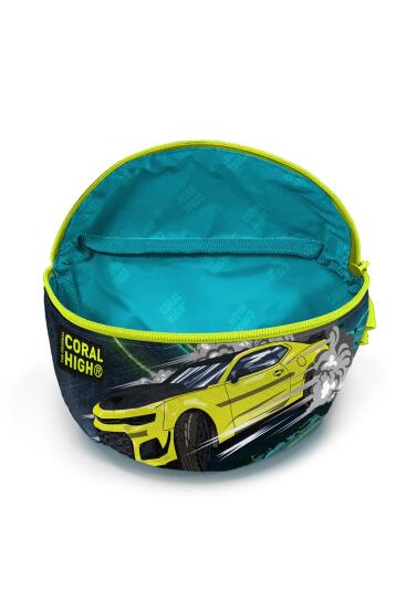 Coral High Kids Nefti Fosforlu Sarı Araba Desenli Bel Çantası 22499 - 5