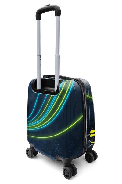 Coral High Kids Nefti Fosforlu Sarı Araba Desenli Çocuk Valizi 16756 - 9