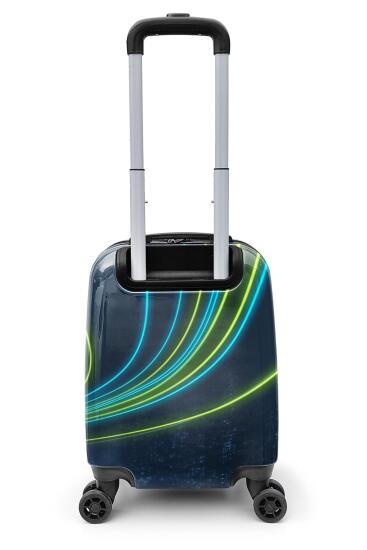 Coral High Kids Nefti Fosforlu Sarı Araba Desenli Çocuk Valizi 16756 - 6