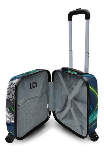 Coral High Kids Nefti Fosforlu Sarı Araba Desenli Çocuk Valizi 16756 - 7