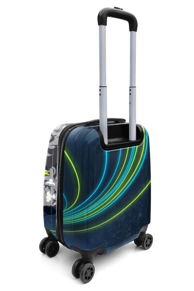 Coral High Kids Nefti Fosforlu Sarı Araba Desenli Çocuk Valizi 16756 - 10