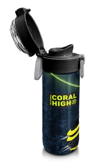 Coral High Kids Nefti Fosforlu Sarı Araba Desenli Pipetli ve Direkt İçim Çelik Termos 500 ml 31834 - 6