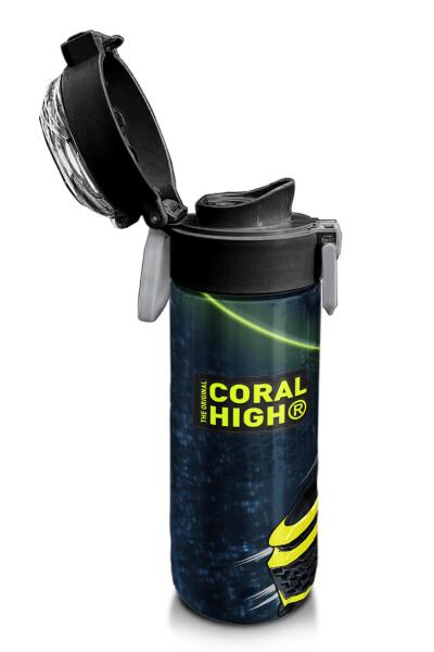 Coral High Kids Nefti Fosforlu Sarı Araba Desenli Pipetli ve Direkt İçim Çelik Termos 500 ml 31834 - 6