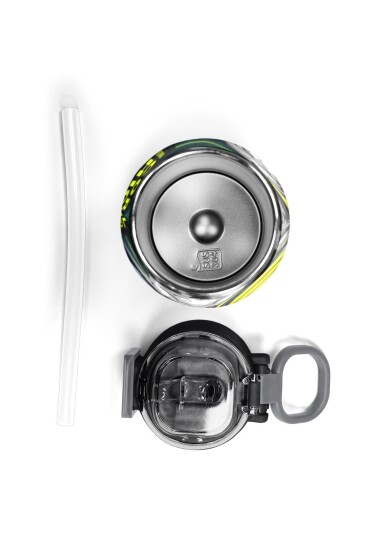 Coral High Kids Nefti Fosforlu Sarı Araba Desenli Pipetli ve Direkt İçim Çelik Termos 500 ml 31834 - 7