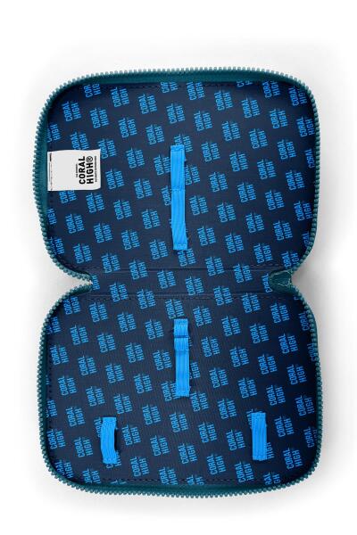 Coral High Kids Nefti Gamer Desenli Çift Katlı Kalem Çanta 11155 - 6