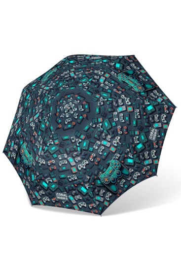 Coral High Kids Nefti Gamer Desenli Çocuk Şemsiyesi 12678 - 3