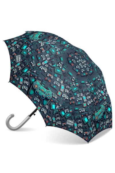 Coral High Kids Nefti Gamer Desenli Çocuk Şemsiyesi 12678 - 1