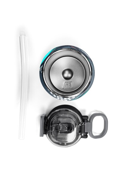 Coral High Kids Nefti Gamer Desenli Pipetli ve Direkt İçim Çelik Termos 500 ml 31861 - 8