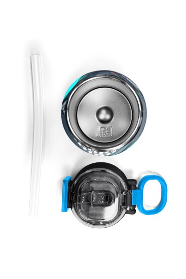 Coral High Kids Nefti Gamer Desenli Pipetli ve Direkt İçim Çelik Termos 500 ml 31861 - 8