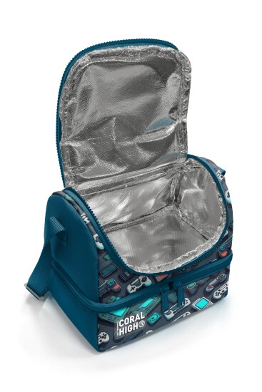 Coral High Kids Nefti Gamer Desenli Thermo İki Katlı Beslenme Çantası 37220 - 3