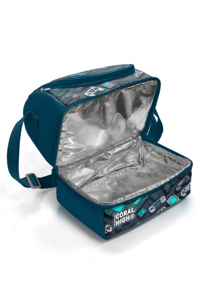 Coral High Kids Nefti Gamer Desenli Thermo İki Katlı Beslenme Çantası 37220 - 5