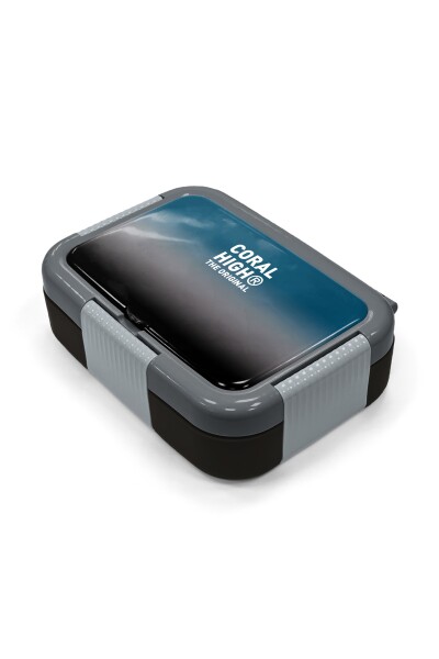 Coral High Kids Nefti Gri Renk Geçişli Desenli Paslanmaz Çelik Beslenme Kabı 39176 - 2