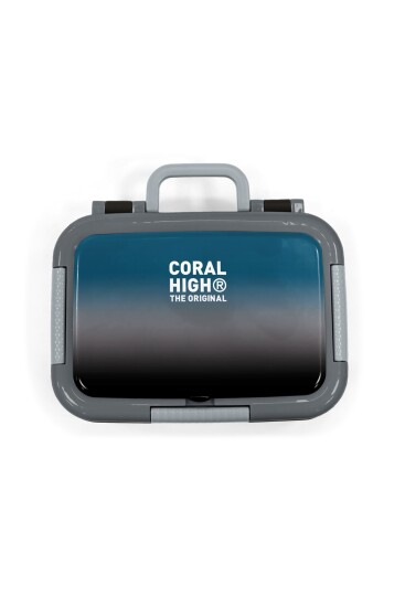 Coral High Kids Nefti Gri Renk Geçişli Desenli Paslanmaz Çelik Beslenme Kabı 39176 - 5
