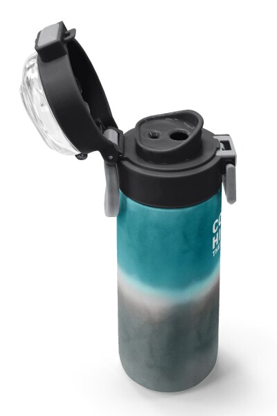 Coral High Kids Nefti Gri Renk Geçişli Desenli Pipetli ve Direkt İçim Çelik Termos 500 ml 31969 - 6