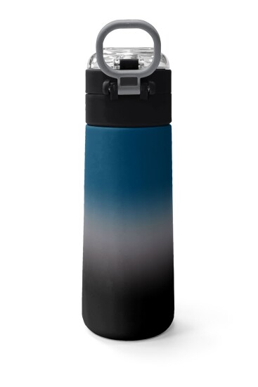 Coral High Kids Nefti Gri Renk Geçişli Pipetli ve Direkt İçim Çelik Termos 500 ml 31855 - 4