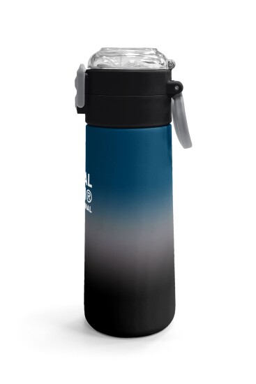 Coral High Kids Nefti Gri Renk Geçişli Pipetli ve Direkt İçim Çelik Termos 500 ml 31855 - 3