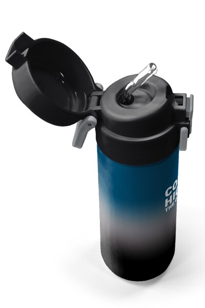 Coral High Kids Nefti Gri Renk Geçişli Pipetli ve Direkt İçim Çelik Termos 500 ml 31855 - 2