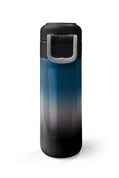 Coral High Kids Nefti Gri Renk Geçişli Pipetli ve Direkt İçim Çelik Termos 500 ml 31855 - 7