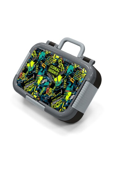 Coral High Kids Nefti Siyah Tamir Desenli Paslanmaz Çelik Beslenme Kabı 39297 - 1