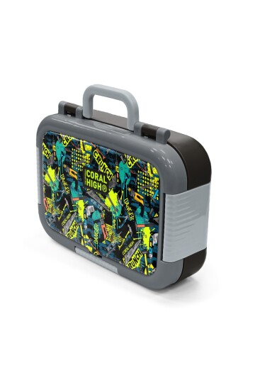 Coral High Kids Nefti Siyah Tamir Desenli Paslanmaz Çelik Beslenme Kabı 39297 - 4