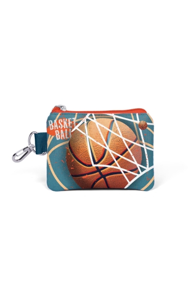 Coral High Kids Nefti Turuncu Basketbol Desenli Bozuk Para Çantası 21933 - Coral High KIDS