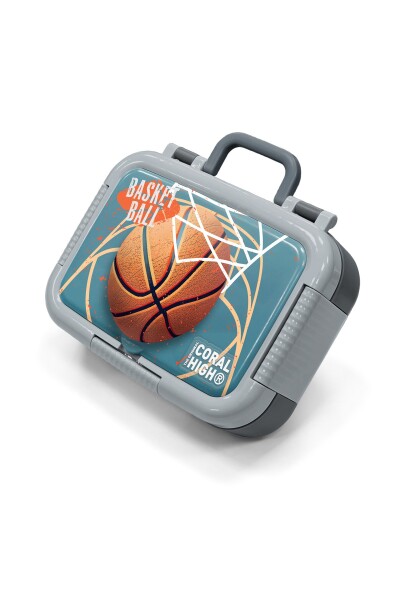 Coral High Kids Nefti Turuncu Basketbol Desenli Paslanmaz Çelik Beslenme Kabı 39335 - 1