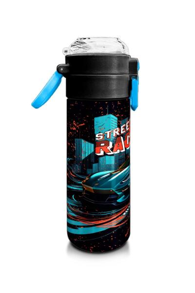 Coral High Kids Nefti Yarış Arabası Desenli Pipetli ve Direkt İçim Çelik Termos 500 ml 31966 - 2