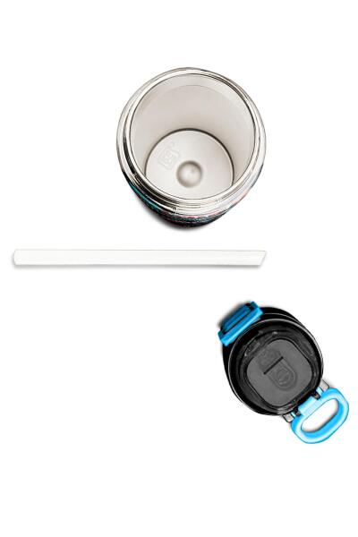 Coral High Kids Nefti Yarış Arabası Desenli Pipetli ve Direkt İçim Çelik Termos 500 ml 31966 - 7