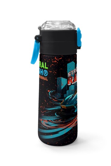 Coral High Kids Nefti Yarış Arabası Desenli Pipetli ve Direkt İçim Çelik Termos 500 ml 31966 - 2