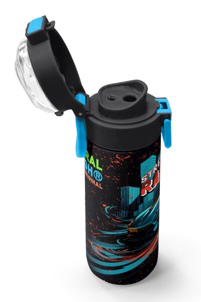 Coral High Kids Nefti Yarış Arabası Desenli Pipetli ve Direkt İçim Çelik Termos 500 ml 31966 - 6