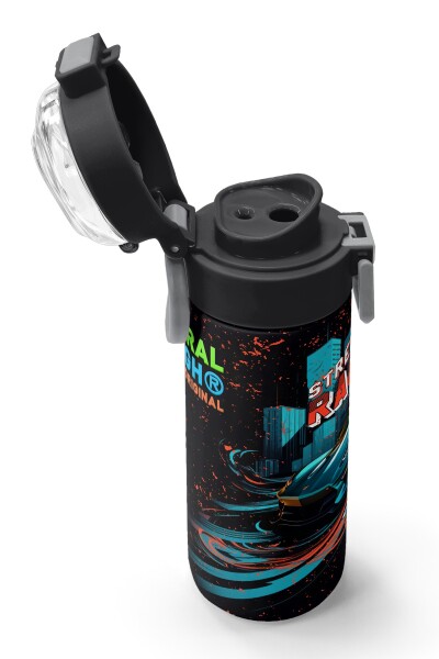 Coral High Kids Nefti Yarış Arabası Desenli Pipetli ve Direkt İçim Çelik Termos 500 ml 31966 - 6
