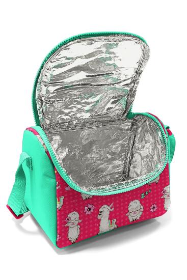 Coral High Kids Neon Mercan Su Yeşili Alpaka Desenli Thermo Beslenme Çantası 11719 - 4