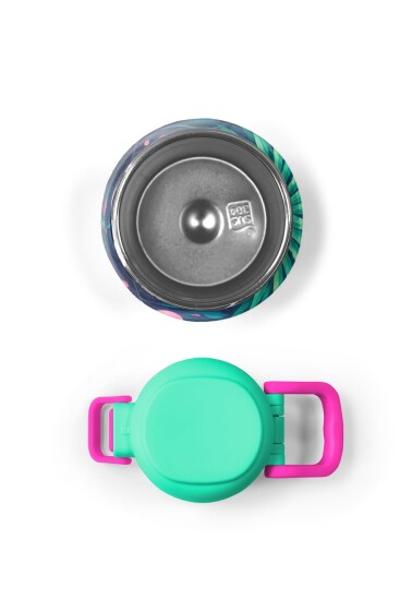 Coral High Kids Neon Mercan Su Yeşili Flamingo Desenli Pipetli ve Direkt İçim Çelik Termos 500 ml 31819 - 8