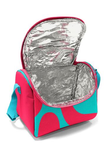 Coral High Kids Neon Mercan Turkuaz Desenli Thermo Beslenme Çantası 22785 - 4