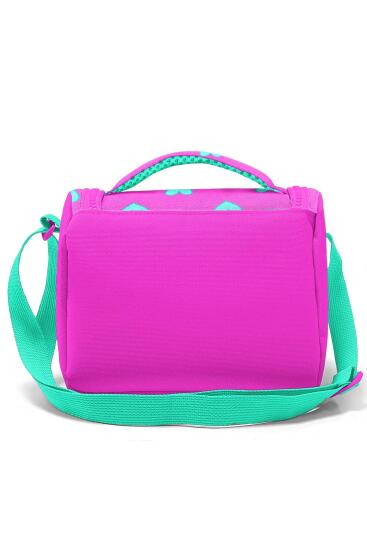 Coral High Kids Neon Pembe Su Yeşili Kalp Desenli Thermo Beslenme Çantası 11806 - 4