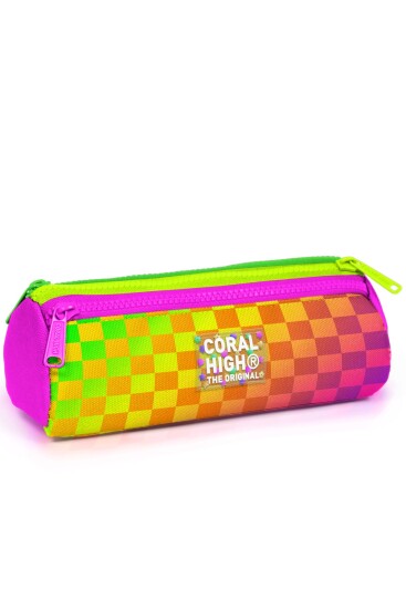 Coral High Kids Neon Renkli Dama Desenli Çekçekli 3'lü Çanta Seti SET0134003 - 4