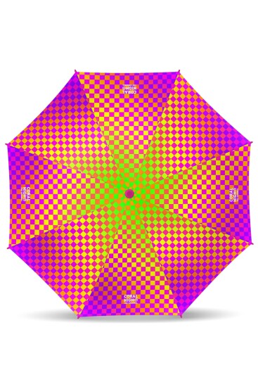 Coral High Kids Neon Renkli Dama Desenli Çocuk Şemsiyesi 36102 - 2