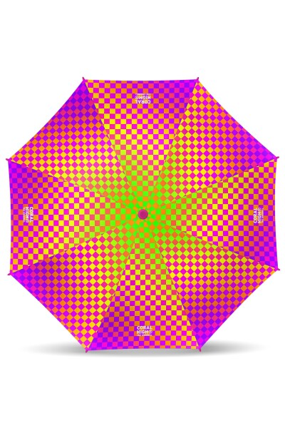 Coral High Kids Neon Renkli Dama Desenli Çocuk Şemsiyesi 36102 - 2
