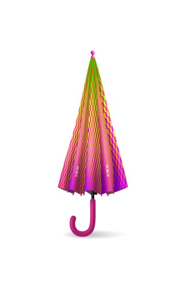 Coral High Kids Neon Renkli Dama Desenli Çocuk Şemsiyesi 36102 - 7