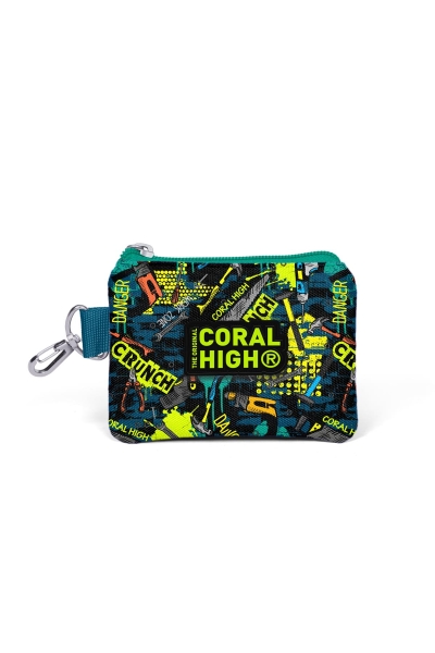 Coral High Kids Nefti Siyah Tamir Seti Desenli Bozuk Para Çantası 21862 - 1