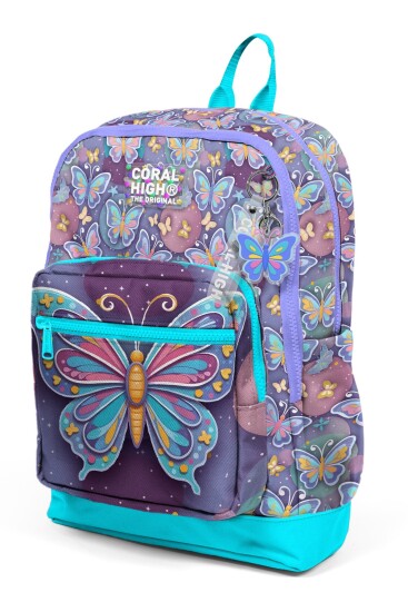Coral High Kids Pastel Renkli Kelebek Desenli Okul Sırt Çantası 33206 - 6