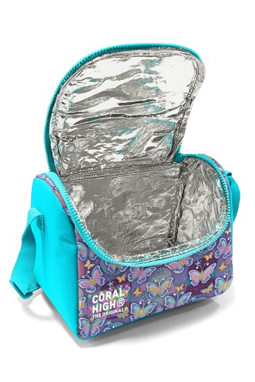 Coral High Kids Pastel Renkli Kelebek Desenli Thermo Beslenme Çantası 37106 - 4