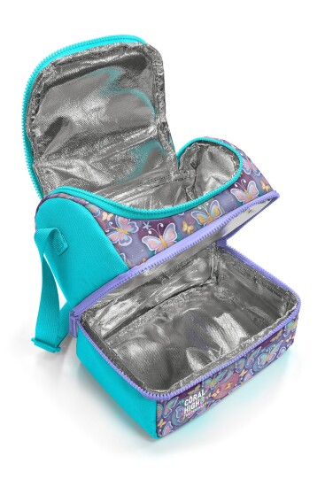 Coral High Kids Pastel Renkli Kelebek Desenli Thermo İki Katlı Beslenme Çantası 37203 - 2