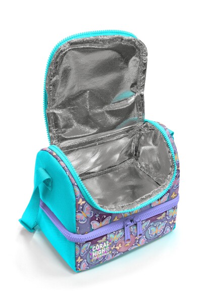 Coral High Kids Pastel Renkli Kelebek Desenli Thermo İki Katlı Beslenme Çantası 37203 - 3
