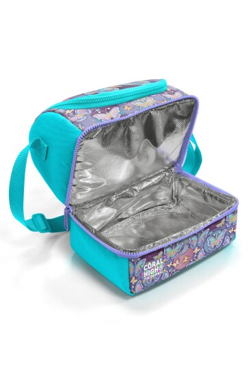 Coral High Kids Pastel Renkli Kelebek Desenli Thermo İki Katlı Beslenme Çantası 37203 - 4
