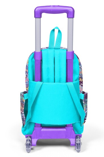 Coral High Kids Pastel Renkli Kelebek Desenli Üç Bölmeli Çekçekli Okul Sırt Çantası 34006 - 2