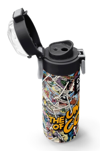 Coral High Kids Pembe Çizgi Roman Desenli Pipetli ve Direkt İçim Çelik Termos 500 ml 38115 - 6